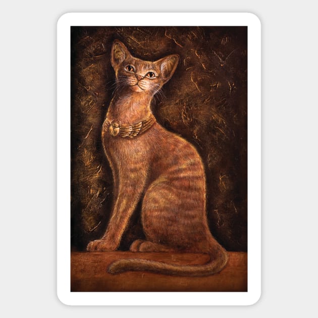 Cat Goddess Bast - by Nadya Neklioudova Sticker by nadyawildlife